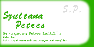 szultana petres business card